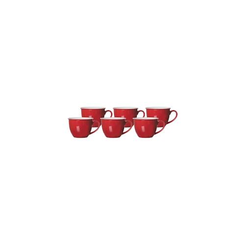 Ritzenhoff & Breker DOPPIO Milchkaffeetasse 350 ml rot 6er Set