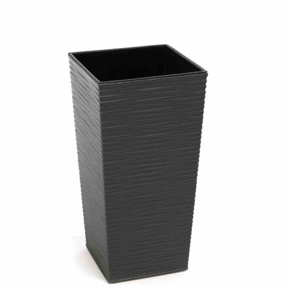 SIENA GARDEN Nizza Pflanzgefäß Nizza, graphit Rillenoptik, 30x30x57 cm Image