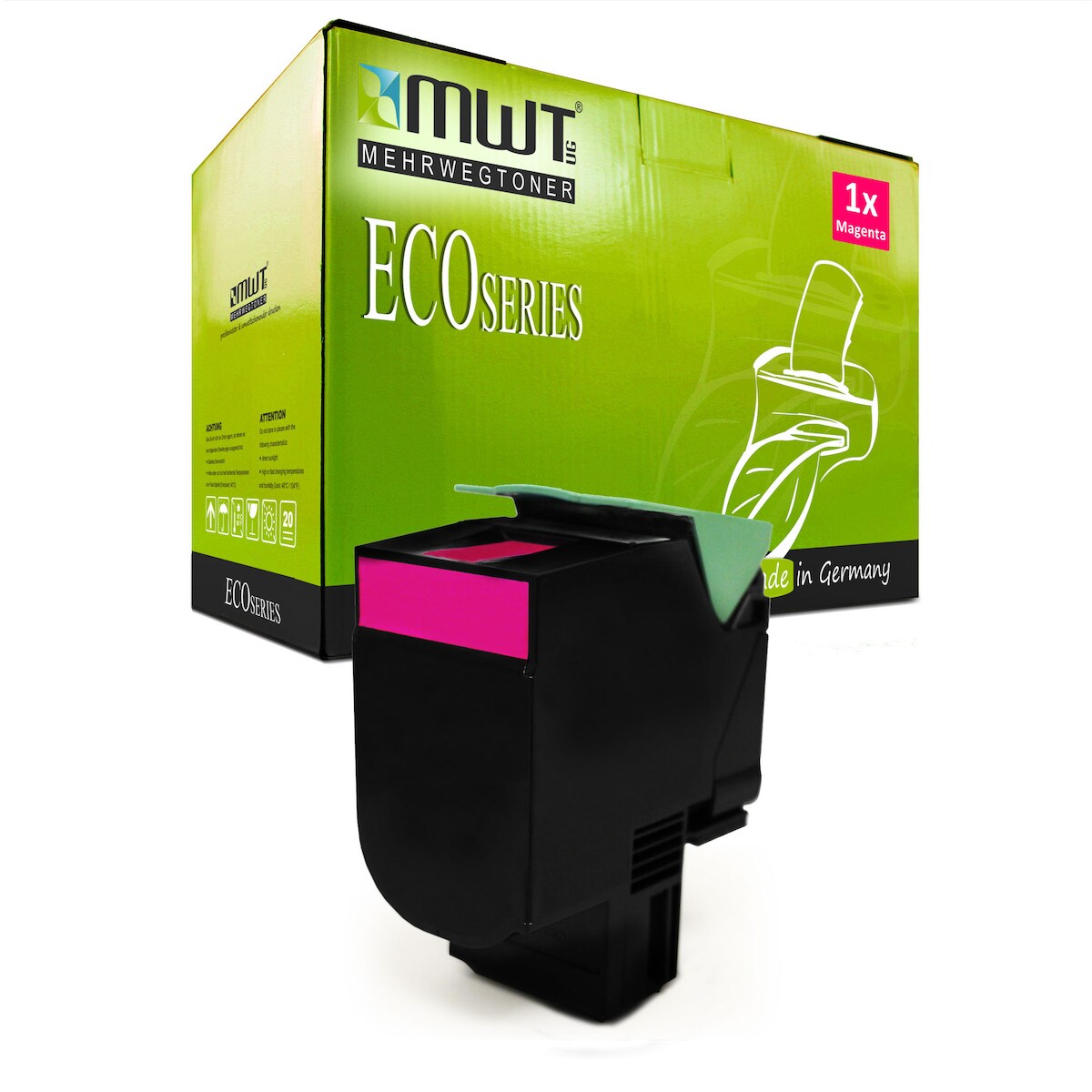 1 Mehrwegtoner kompatible Lasertoner ersetzt Lexmark 70C2HM0 702H Magenta Image