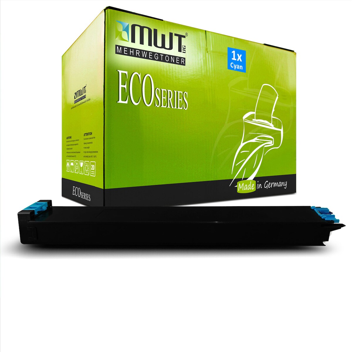 1 Mehrwegtoner kompatible Lasertoner ersetzt Sharp MX-27 GTCA Cyan Image