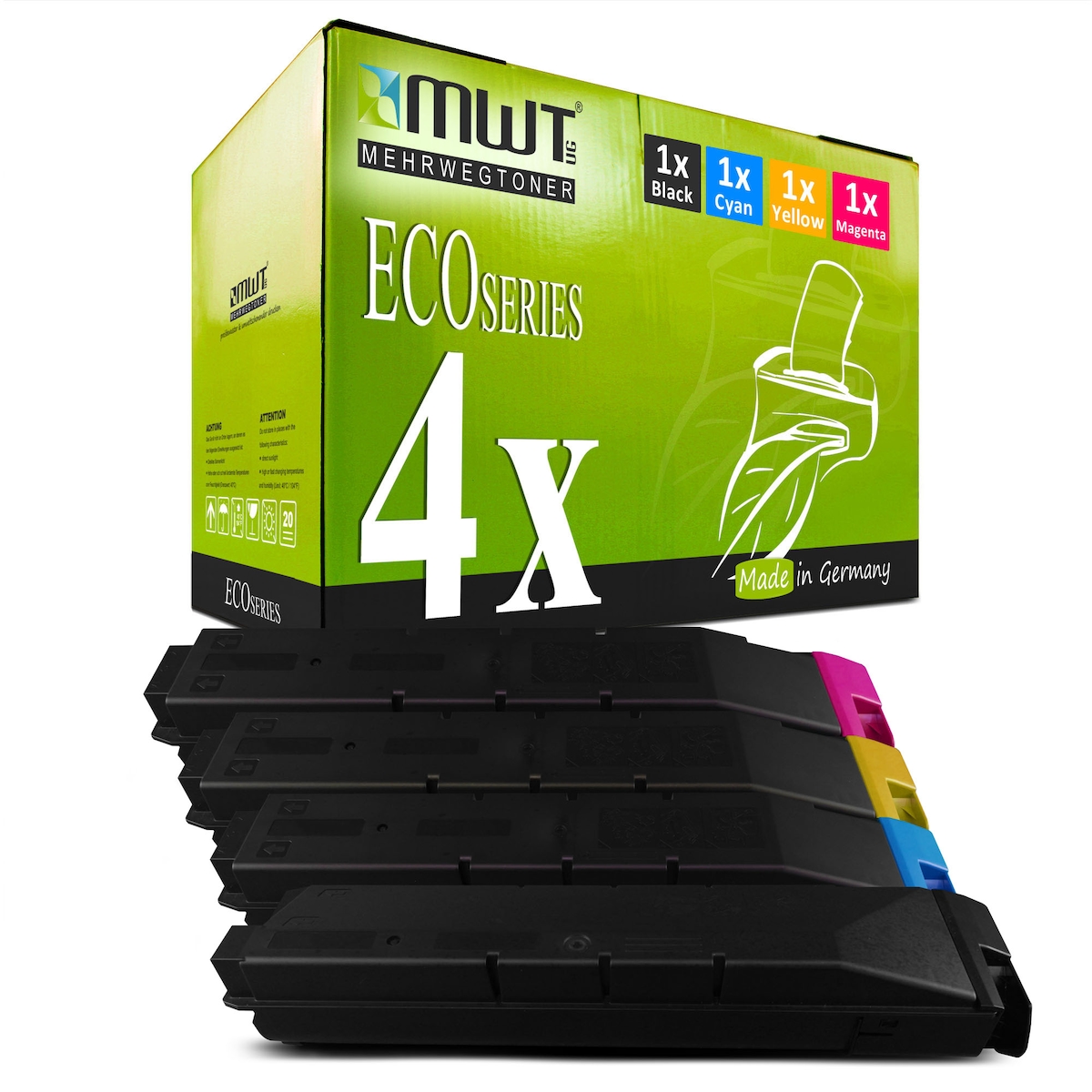 4 Mehrwegtoner kompatible Lasertoner ersetzt Kyocera TK-8505 1T02LC0NL0 TK-8505K 1T02LCCNL0 TK-8505C 1T02LCBNL0 TK-8505M 1T02LCANL0 TK-8505Y Image