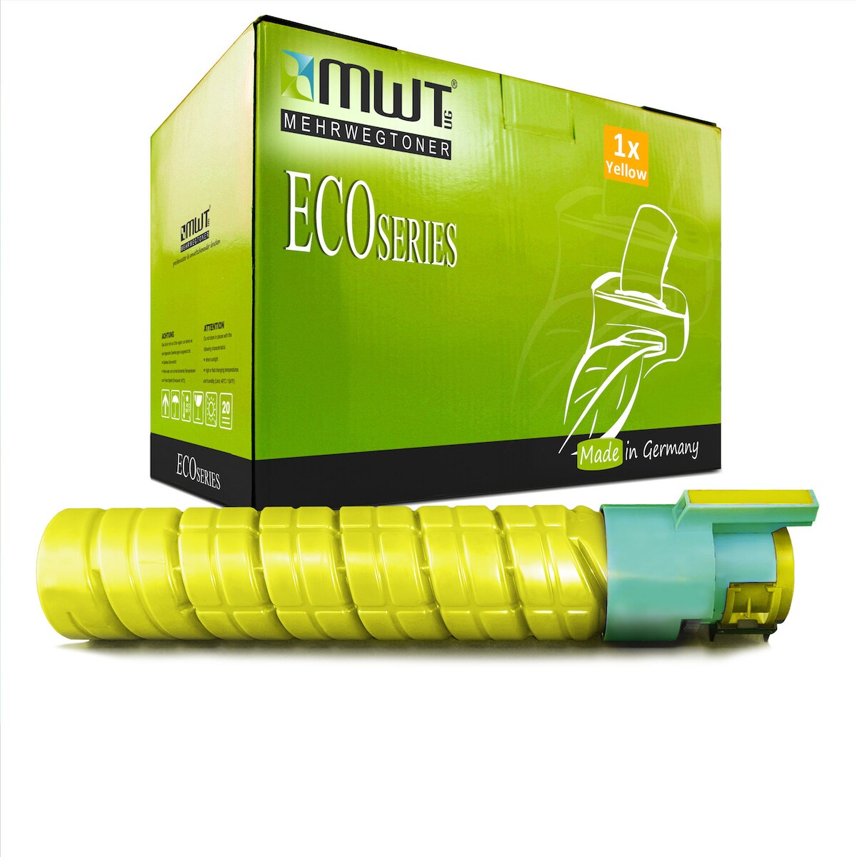 1 Mehrwegtoner kompatible Lasertoner ersetzt Ricoh 888281 TYPE245 Yellow Image