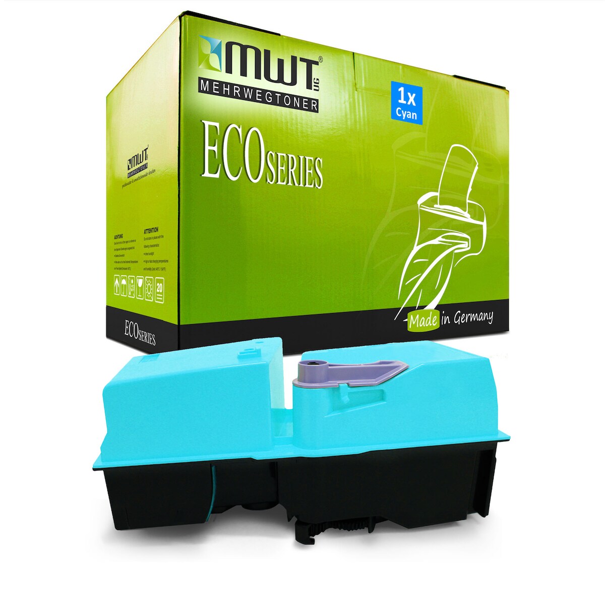 1 Mehrwegtoner kompatible Lasertoner ersetzt Kyocera 1T02FZCEU0 TK-825C Cyan Image