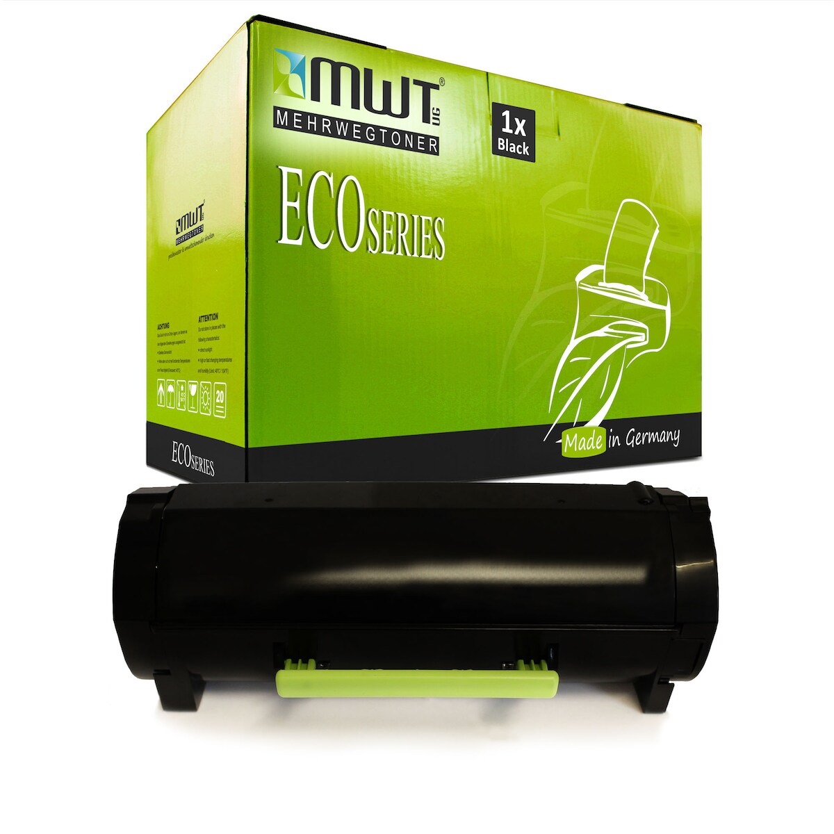 1 Mehrwegtoner kompatible Lasertoner ersetzt Lexmark 51B2000 Schwarz Image