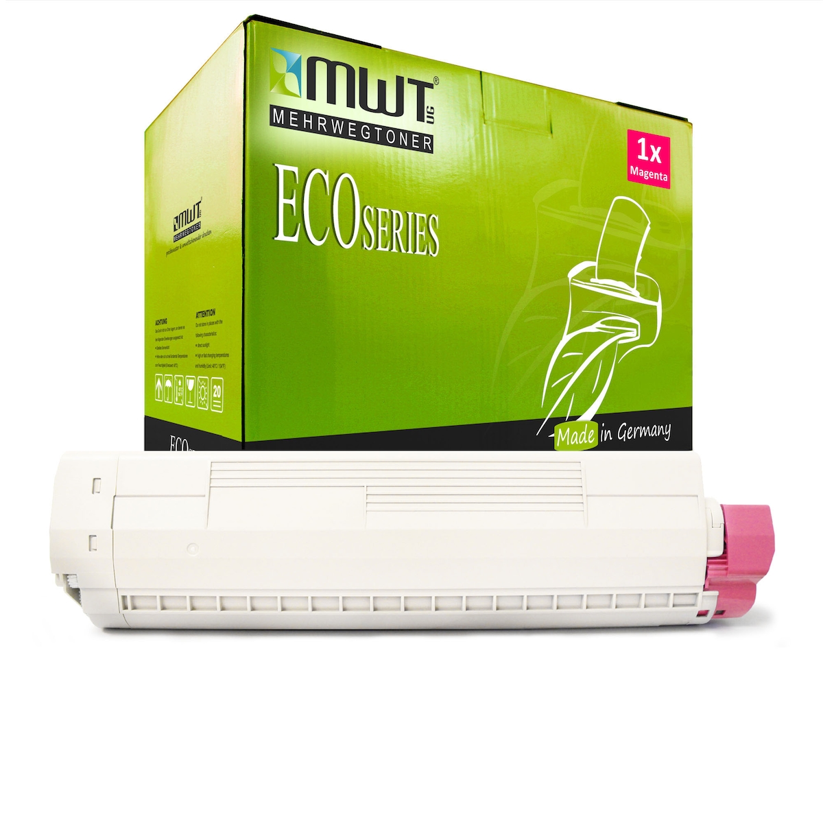 1 Mehrwegtoner kompatible Lasertoner ersetzt OKI 45862838 Magenta Image