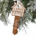 Personalization Mall Our First Home Wood Key Holiday Shaped Ornament Wood in White | 5.5 H x 2.25 W x 0.5 D in | Wayfair 32688-W