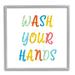 Stupell Industries Wash Your Hands Bathroom Rules Typography Oversized White Framed Giclee Texturized Art By Daphne Polselli | Wayfair