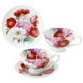 Grace's Tea Ware Bone China Tea Set for 2 Bone China in Pink/Red/White | Wayfair S17821A-4