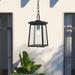 Greyleigh™ Edenbridge 14.25" H Outdoor Hanging Lantern Glass/Aluminium/Metal in Black | 14.25 H x 7 W x 7 D in | Wayfair