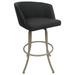 Red Barrel Studio® Joey 26" Swivel Counter Metal Bar Stool Upholstered/Metal in Gray/Black | 35 H x 30 W x 21 D in | Wayfair