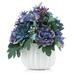 Primrue Mixed Flower Arrangements In Pot Faux Silk in Blue | 8 H x 8 W x 8 D in | Wayfair B34E1937FE064B7489685C80AFFE80AD