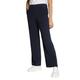 Ulla Popken Damen Hose, weites, gerades Bein, Komfortbund 797822 Freizeithose, Marine, 36W / 32L