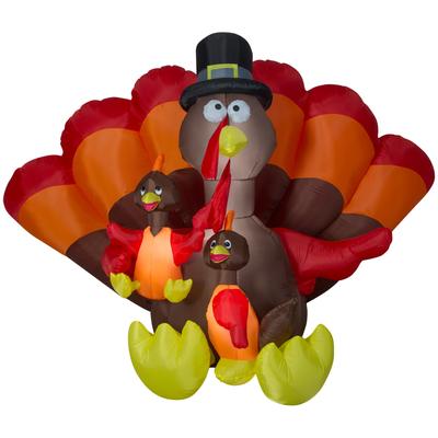 Airblown-Turkey Family Scene