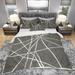 Designart 'Minimalist Graphics II' Geometric Bedding Set - Duvet Cover & Shams