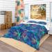 Designart 'Tropical Pattern with Palm Leaves' Modern & Contemporary Bedding Set - Duvet Cover & Shams