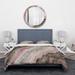 Designart 'Grey Onyx with Rose Inclusions' Mid-Century Modern Bedding Set - Duvet Cover & Shams