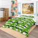 Designart 'Pattern with Tropical Palm Leaves' Tropical Bedding Set - Duvet Cover & Shams