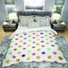 Designart 'Orange Blue and Purple Polka Dot Pattern' Geometric Bedding Set - Duvet Cover & Shams - Multi-color