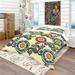 Designart 'Floral Paisley Ethnic Background' Bohemian & Eclectic Bedding Set - Duvet Cover & Shams