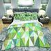 Designart 'geometric Green Triangle III' Geometric Bedding Set - Duvet Cover & Shams