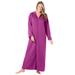Plus Size Women's Long Hooded Fleece Sweatshirt Robe by Dreams & Co. in Rich Magenta (Size 6X)