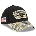 Men's New Era Black/Camo Las Vegas Raiders 2021 Salute To Service 39THIRTY Flex Hat