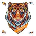 UNIDRAGON Original Wooden Jigsaw Puzzle - Lovely Tiger, 700 pcs, Royal Size 17.7"x22", Unique Animal Shaped Puzzle Box, Birthday Gift Idea for Kids, Adults, Girls, Boys, Family Game and Hobby