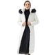 Orolay Women's Down Jacket with Long Fur Hooded Raglan Sleeve Coat White XXL