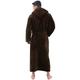 Men's Bathrobe with Hood Microfibre Dressing Gown with Hood for Winter Autumn Bathrobe Sauna Gown Kimono Sleepwear with Belt Warm Home Clothing, brown, XXXXXL