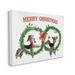 Stupell Industries Vintage Merry Christmas Saying Festive Wreaths Toy Poodles Oversized Stretched Canvas Wall Art By Daphne Polselli Canvas/ | Wayfair