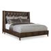 Maitland-Smith Stella Tufted Standard Bed Upholstered/Genuine Leather | 60.5 H x 83 W x 88.5 D in | Wayfair RAB1500-K-LIN-MOL