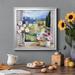 Red Barrel Studio® Afternoon in Tuscany - Picture Frame Painting on Canvas in Black/Blue/Green | 34.5 H x 34.5 W x 1.5 D in | Wayfair