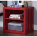 17 Stories Dmon Nightstand (USB) Metal in Red | 20 H x 20 W x 17 D in | Wayfair 07B31E358D204E1CAD1BEFDF2EE4CD56