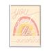 Stupell Industries You Feel Like Sunshine Expression Warm Tone Rainbow White Framed Giclee Texturized Art By Daphne Polselli in Brown | Wayfair