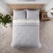 Serta Supersoft Cooling Bed Set, Reversible Bedding Comforter & Solid Sheet Set Polyester/Polyfill/Microfiber in White | King | Wayfair 13513000243