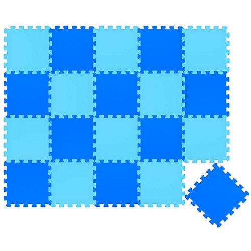 20 Teile Baby Kinder Puzzlematte ab Null - 30x30cm blau