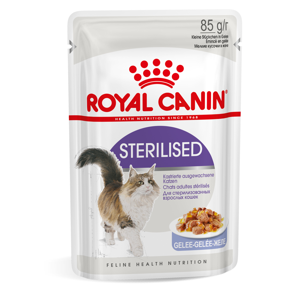 Royal Canin 48 x 85 g Alimento umido per gatti - Sterilised in Gelatina