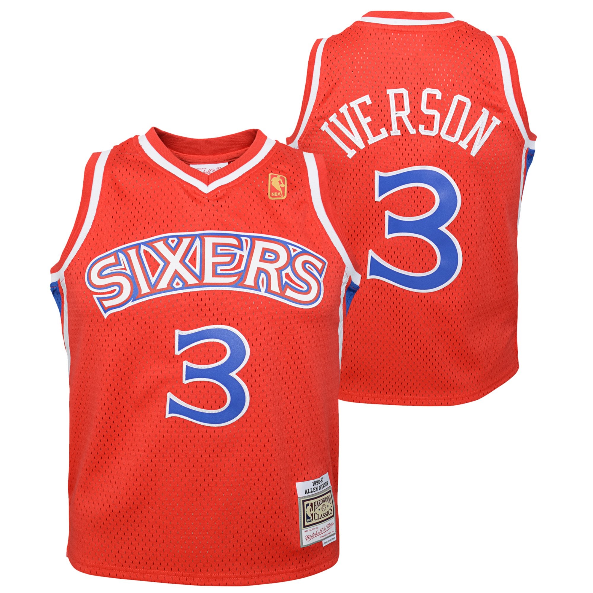 Maillot Philadelphia 76ers Extérieur Hardwood Classics 96/97 - Allen Iverson - Jeunes - unisexe Taille: L (14/16)