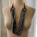 Anthropologie Jewelry | Anthropologie Statement 7 Layer Necklace | Color: Black/Silver | Size: Os