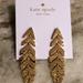 Kate Spade Jewelry | Kate Spade Leaf Linear Statement Earrings | Color: Gold | Size: Os