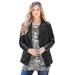 Plus Size Women's Faux Leather Moto Jacket by Catherines in Black (Size 4X)