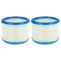 vhbw Set 2x Replacement Filters compatible with Nilfisk/Alto/Wap Attix 350-01, 360-11, 360-21 Wet and Dry Vacuum Cleaner - Cartridge Filter