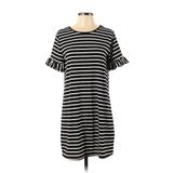 Casual Dress - Shift: Black Print Dresses - Women's Size Small