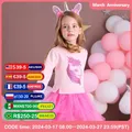 DXBOU- Robe tutu en coton patchwork pour filles robes pour enfants vêtements de dessin animé à