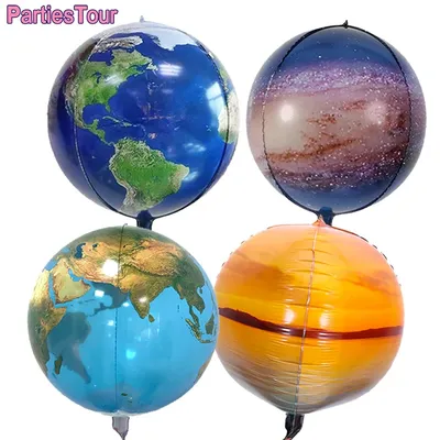 2 pièces ballons de carte du monde de 22 pouces galaxie planète Globe terre ballon espace fête à