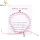 Bracelets à breloques pour femmes ruban rouge cordon réglable perles transparentes bijoux vente