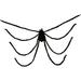 Giant Hanging Spider Prop with Red Beady Eyes, Indoor or Covered Outdoor Scary Halloween Decoration, Poseable