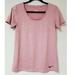 Nike Tops | Nike Dri-Fit Round Neck Short-Sleeve Athletic Running Yoga Tee Shirt - Women's S | Color: Pink/White | Size: S