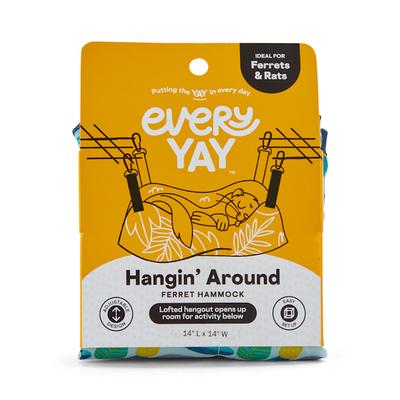 EveryYay Hangin' Around Jungle-Print Reversible Ferret Hammock, 14" L X 14" W