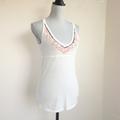 J. Crew Tops | J.Crew Cashmere Beaded Cami Ivory Cream Off White Camisole V-Neck 74203 Sz L | Color: Cream/Gold | Size: L